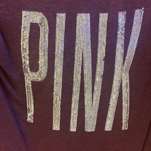 VS PINK Sequin Zippered Hoodie sz Small - Picture 7 of 7